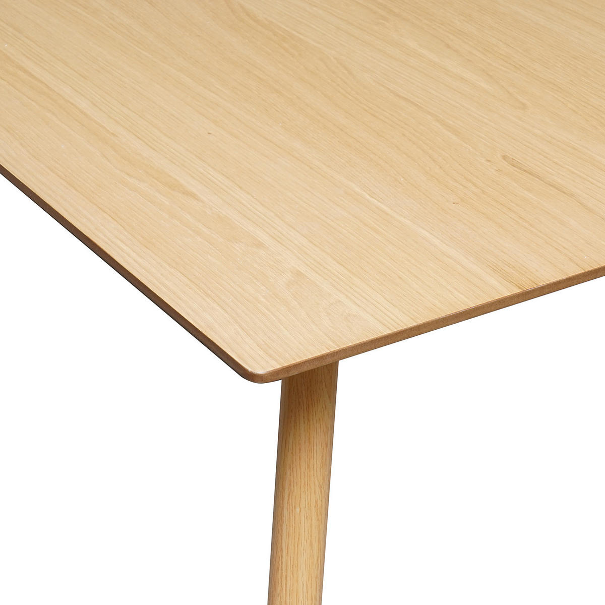 ESSTISCH - Echtholzfurnier / Metall - Eichefarben, Holzwerkstoff/Metall (80/140/75cm) - home24