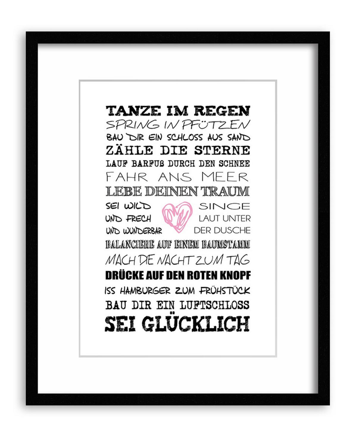 POSTER DIN A4 21x29,7 cm Sprüche Motivation Glück - Weiß, Papier (21/29.7/2cm) - artissimo