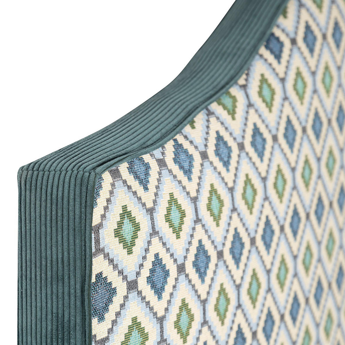 BETTKOPFTEIL 150 cm SUZANNE - Blau, Holz (160/74/8cm) - RNT By Really Nice Things