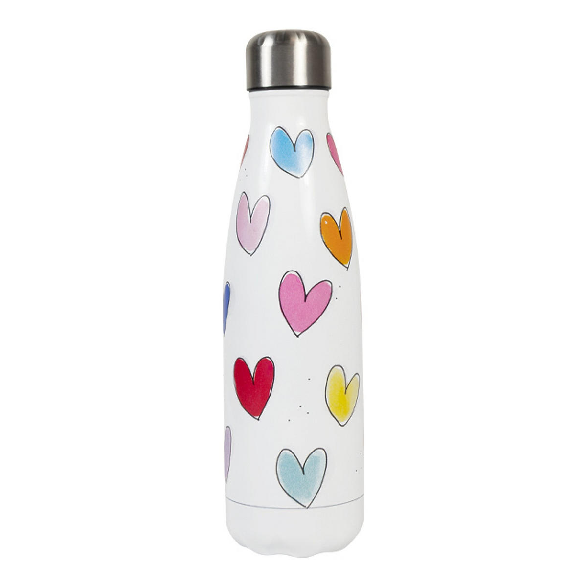 THERMOSFLASCHE Herzen in Bunt - 500 ml - Multicolor, Metall (0.5L) - Blond Amsterdam