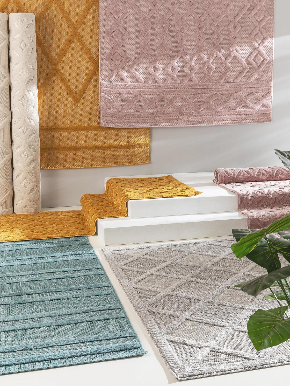 OUTDOORTEPPICH Bonte Cream 160x230 cm - Creme, Textil (160/230cm) - benuta Nest