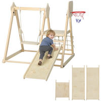 KLETTERGERÜST 5-in-1 DE-09335 Naturholz - Naturfarben, Holz (133/43/140cm) - ComfortXL