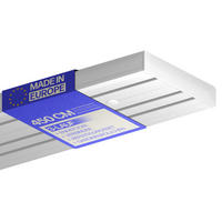 GARDINENSCHIENE - Komplettset inkl. Zubehör 450cm (1x90/3x120cm) 3-läufig - Weiß, Kunststoff (10/450cm) - Bestlivings