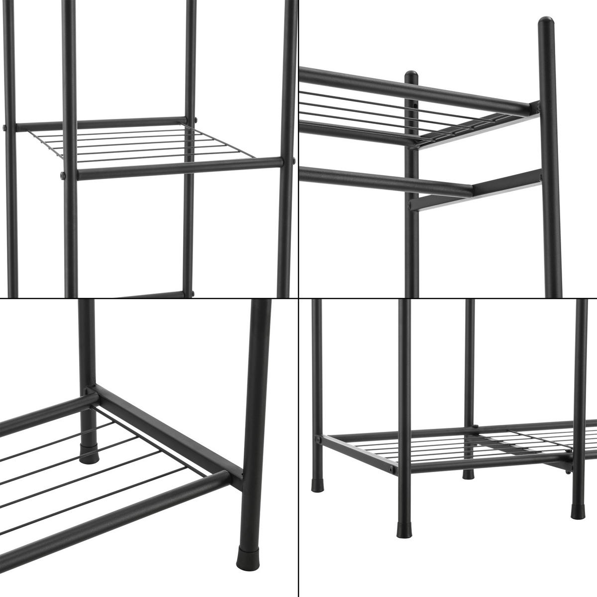 GARDEROBENSTÄNDER - Schwarz, Metall (110/150/40cm) - [en.casa]