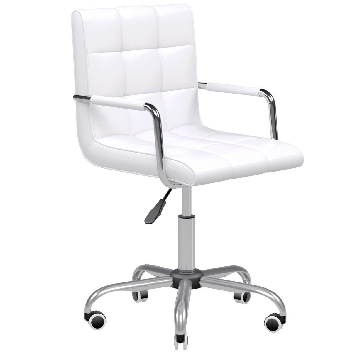 BÜROSTUHL DE-05256 Retrodesign, höhenverstellbar Weiß - Weiß, Metall (54/99/52.5cm) - ComfortXL