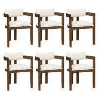 ESSZIMMERSTÜHLE 6er-Set Massivholz Leinen Walnuss - Walnussfarben, Naturmaterialien (57.5/78.5/60.5cm) - FLIEKS
