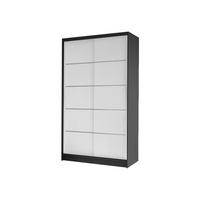 SCHWEBETÜRENSCHRANK Diego IV - Schwarz/Weiß, Holzwerkstoff/Metall (100/200/58cm) - MIRJAN24
