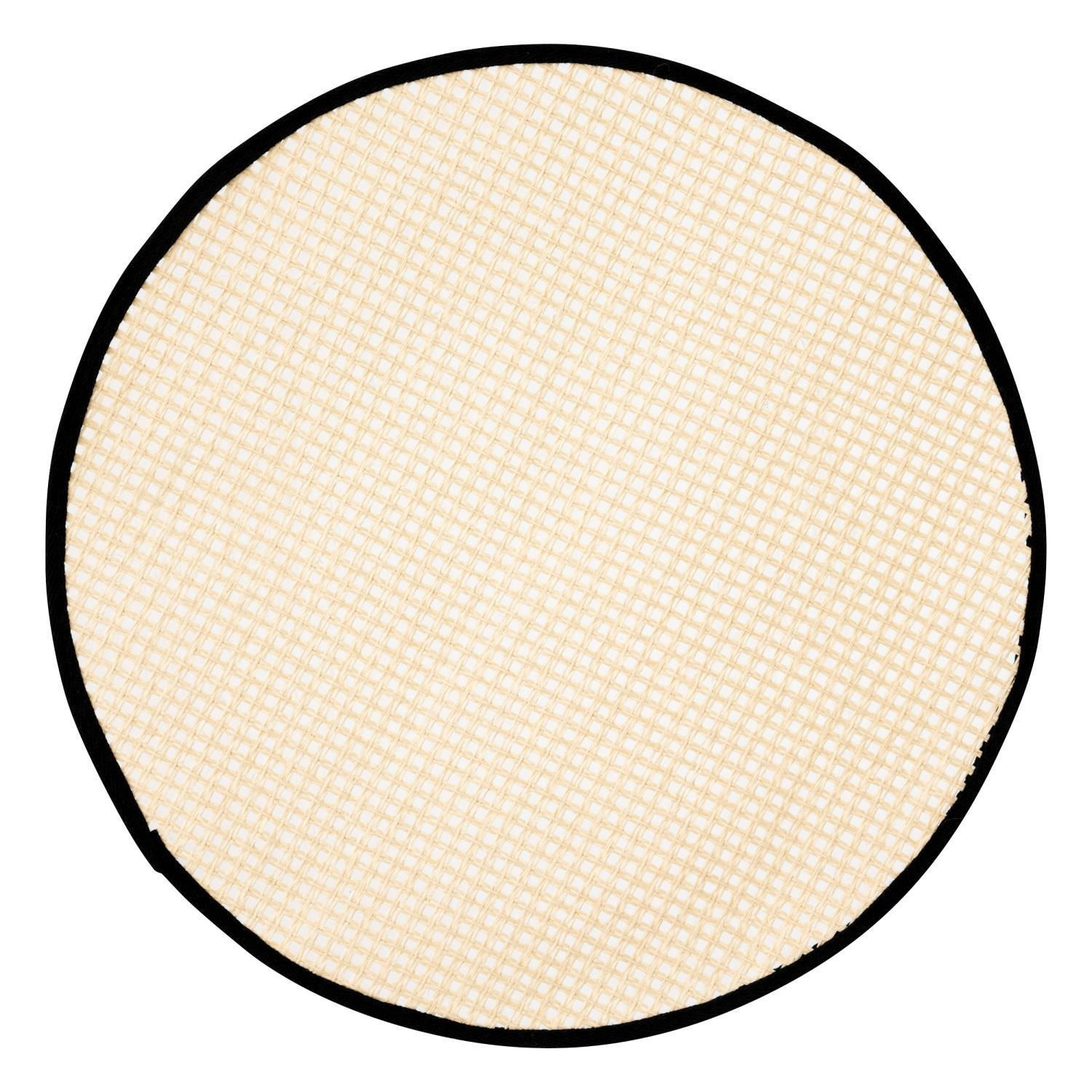 TISCHSET Jute Rivi Ø 38 cm - Schwarz, Naturmaterialien (38cm) - Secret de Gourmet