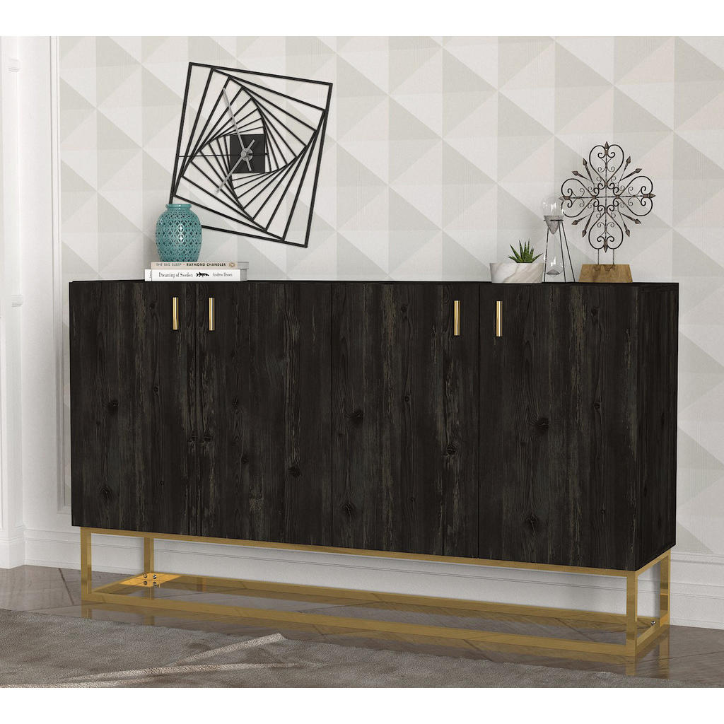 Thumbnail - moebel17 Sideboard, Braun, Holzwerkstoff, Holz Optik, Rechteckig, 150x83.6x36.8 cm, Wohnzimmer, Kommoden & Sideboards, S...