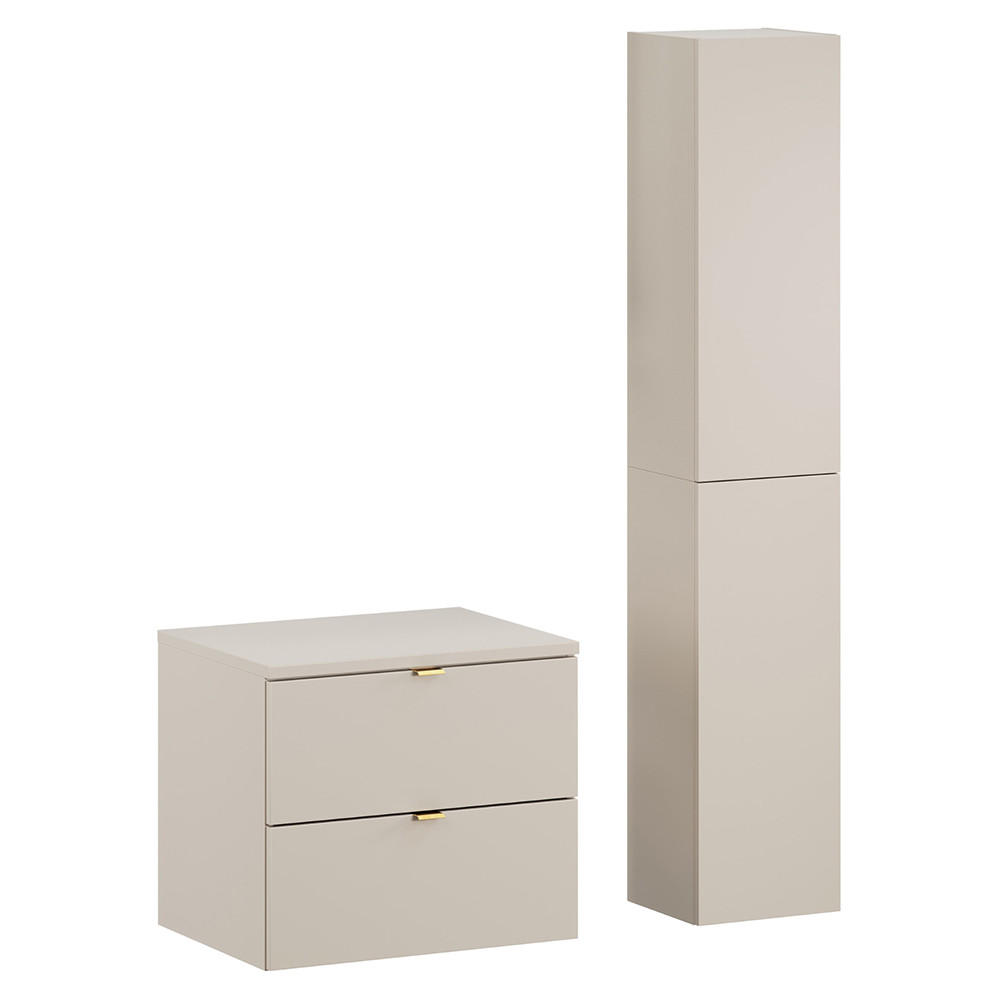 Lomado Badmöbel-Set Beige 120x190x47 cm