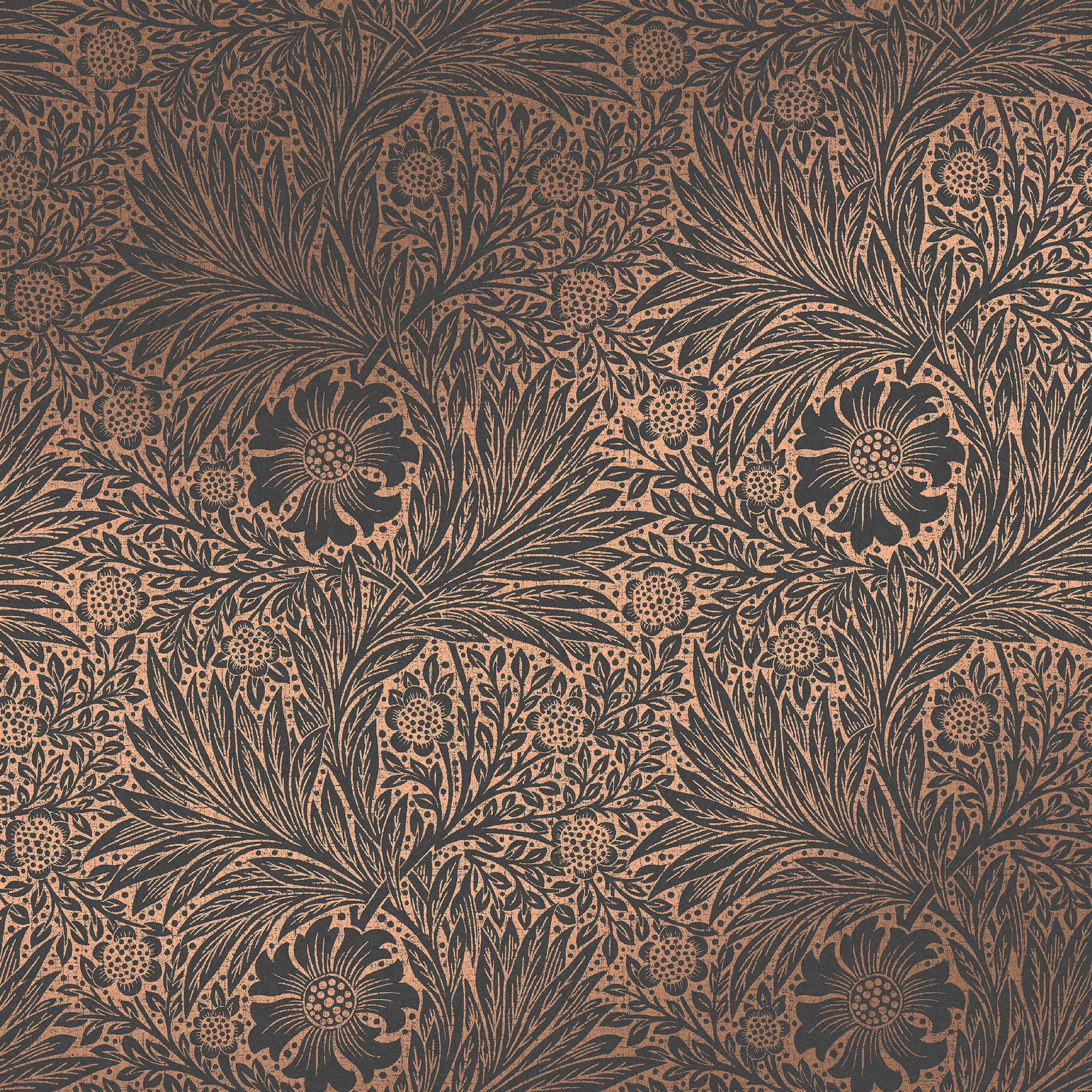 VLIESTAPETE Marigold Fibrous Charcoal Vliestapete - Grau, Papier/Kunststoff (52/1000cm) - Graham & Brown