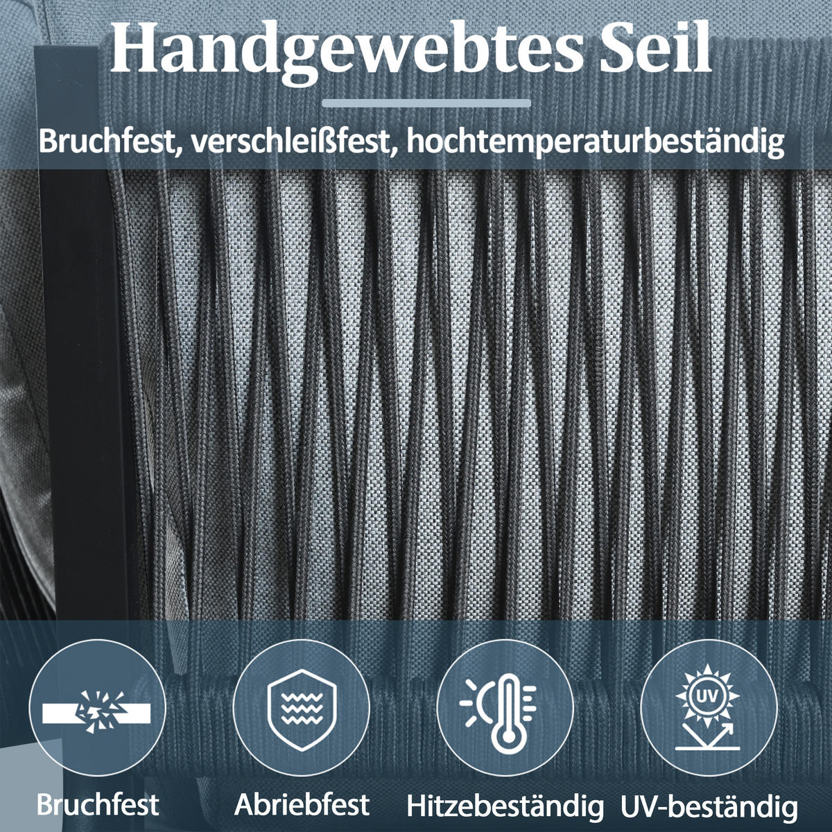 GARTENMÖBEL-SET, 2 Relaxbetten, Eckposition, Kippfunktion bis 55°, Grau - Grau, Textil - FLIEKS