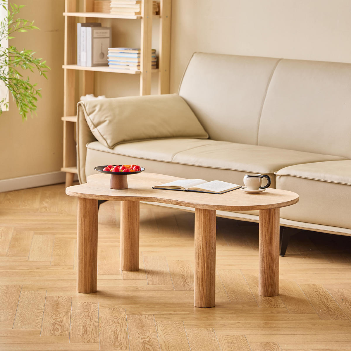 COUCHTISCH Rund Braun 103 x 60 x 40.5 cm - Braun, Holz (60/103/40.5cm) - Nordlys