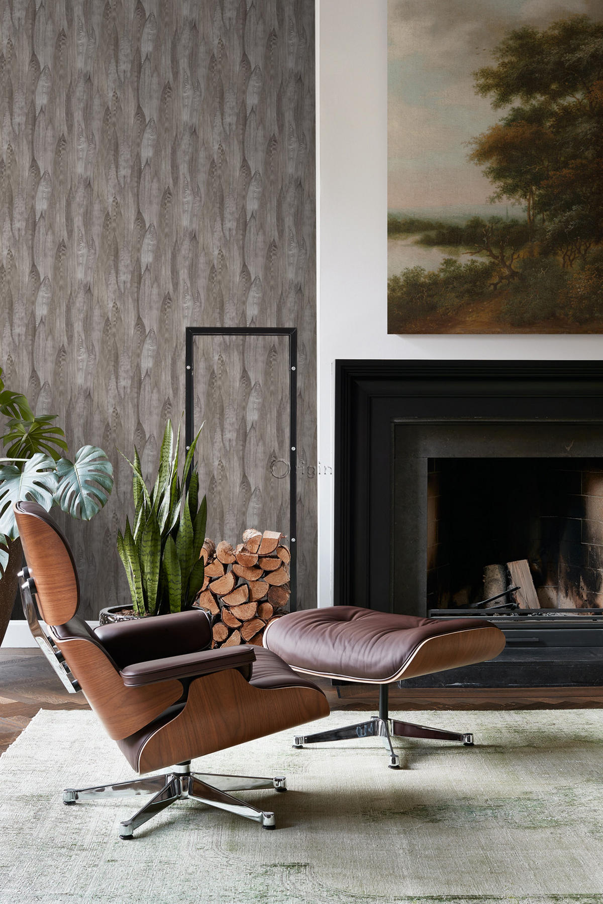 TAPETE Blätter 53 cm x 10.05 m - Braun, Papier (53/1000cm) - Origin Wallcoverings