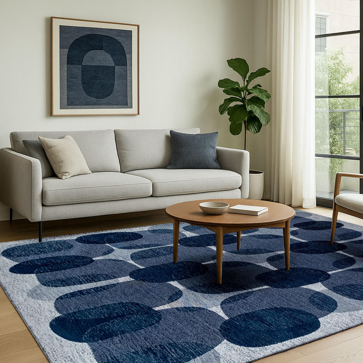 PREPROGA Cafe Night Shift 240/340 cm - modra, umetna masa/tekstil (240/340cm) - Lola&Moi