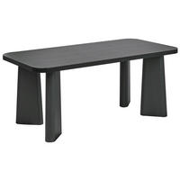 JÍDELNÍ STŮL Černý 180/90 cm Atlin - černá, kompozitní dřevo (180/90/75cm) - Beliani