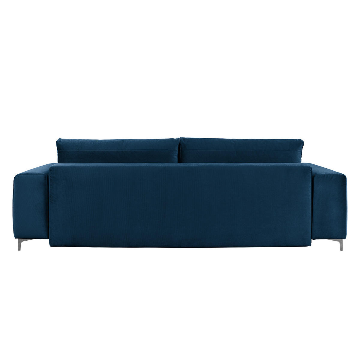 SCHLAFSOFA - Samt - Silberfarben/Petrol, Textil/Metall (265/91/105cm) - home24