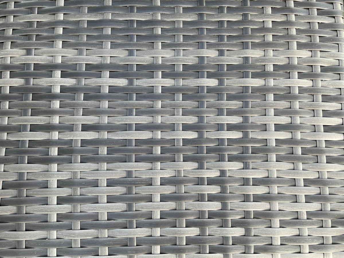 GARTENSOFA Hohe Rückenlehne Polyrattan 4-Sitzer - Dunkelgrau/Grau, Glas/Kunststoff - Fimous