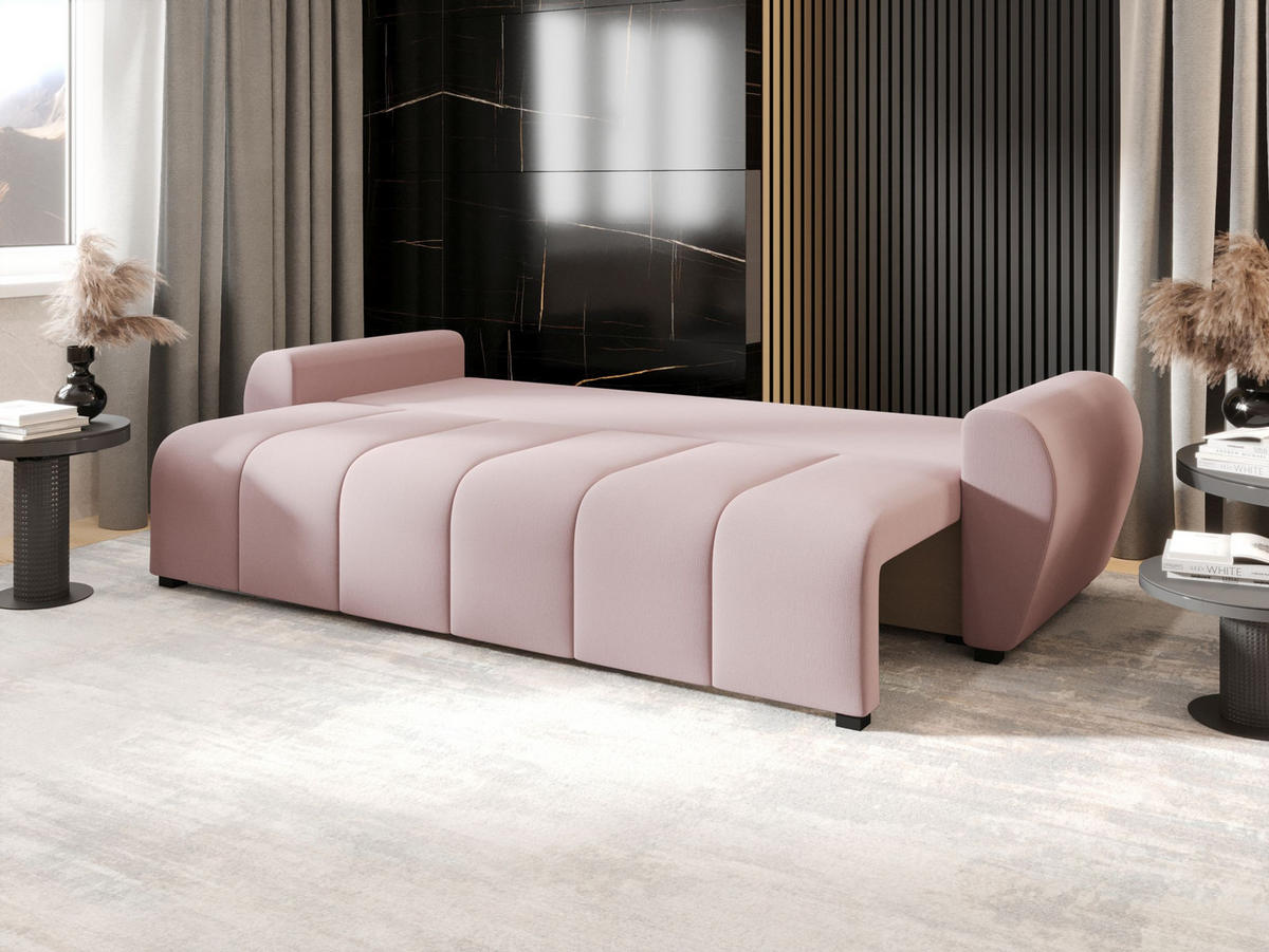 SOFA MOLISA mit Schlaffunktion COSMIC 14 mit Stauraum - Pink, Textil (86/82/246cm) - Bedante