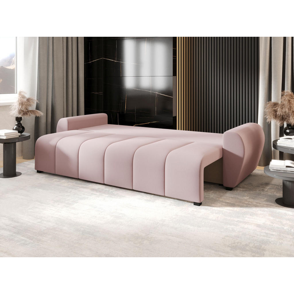 Thumbnail - Bedante Sofa, Pink, Textil, 86x82x246 cm, Oeko-Tex® Standard 100, Wohnzimmer, Sofas & Couches, Schlafsofas