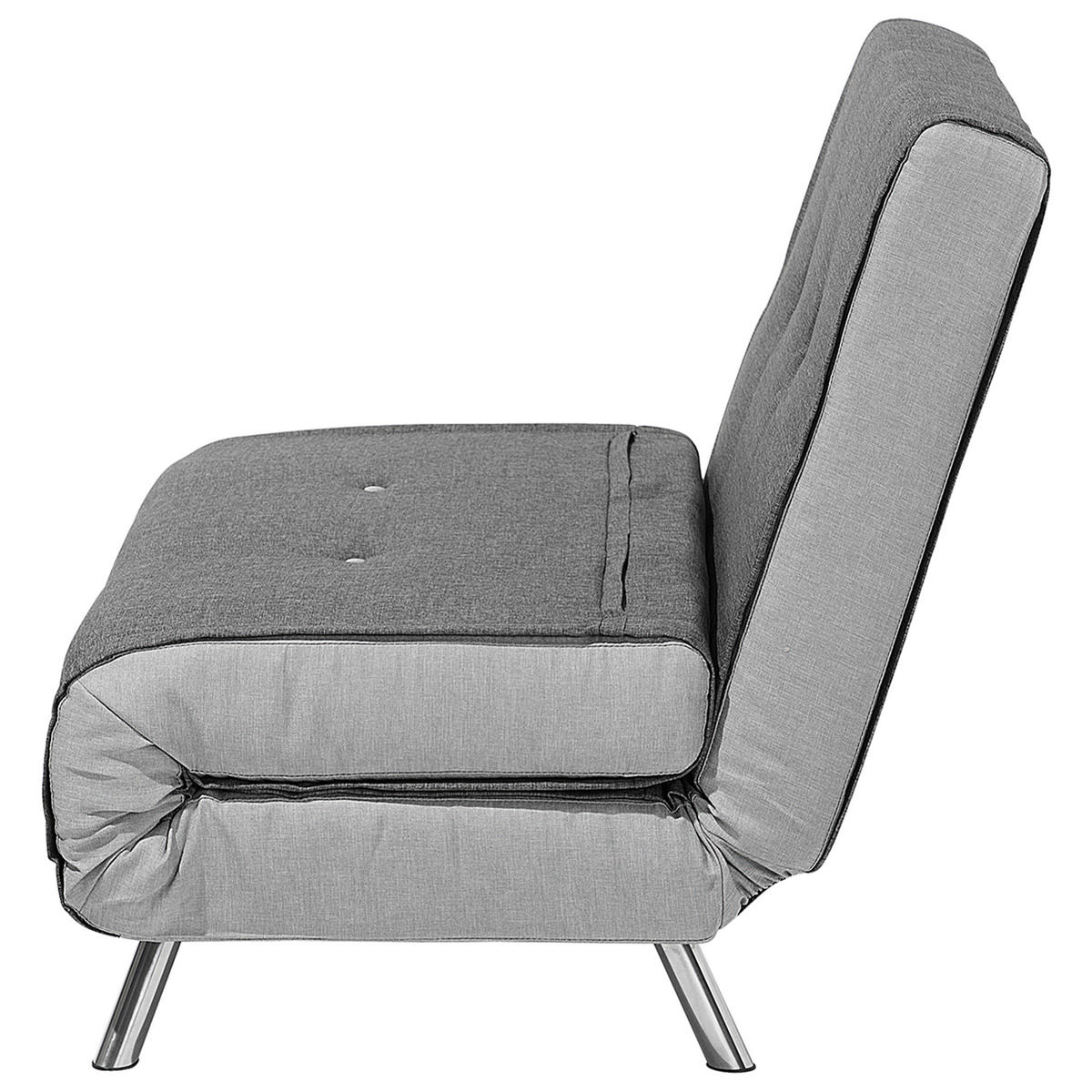 1-SITZER-SCHLAFSOFA Polyester Grau Farris - Dunkelgrau, Textil (100/89/191cm) - Beliani