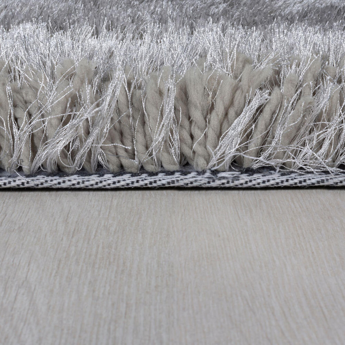 TEPPICH Hochflor Modern-Design, superweich ORWELL, Silber 120x170 cm - Silberfarben, Textil (120/170cm) - KADIMA DESIGN