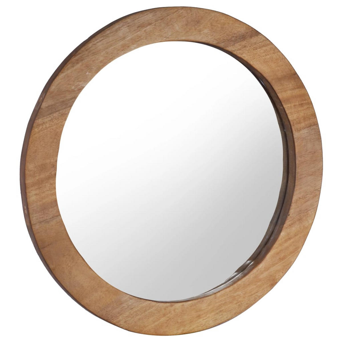 WANDSPIEGEL 60 cm Teak Rund - Naturfarben, Holz (60/60/3cm) - furnicato