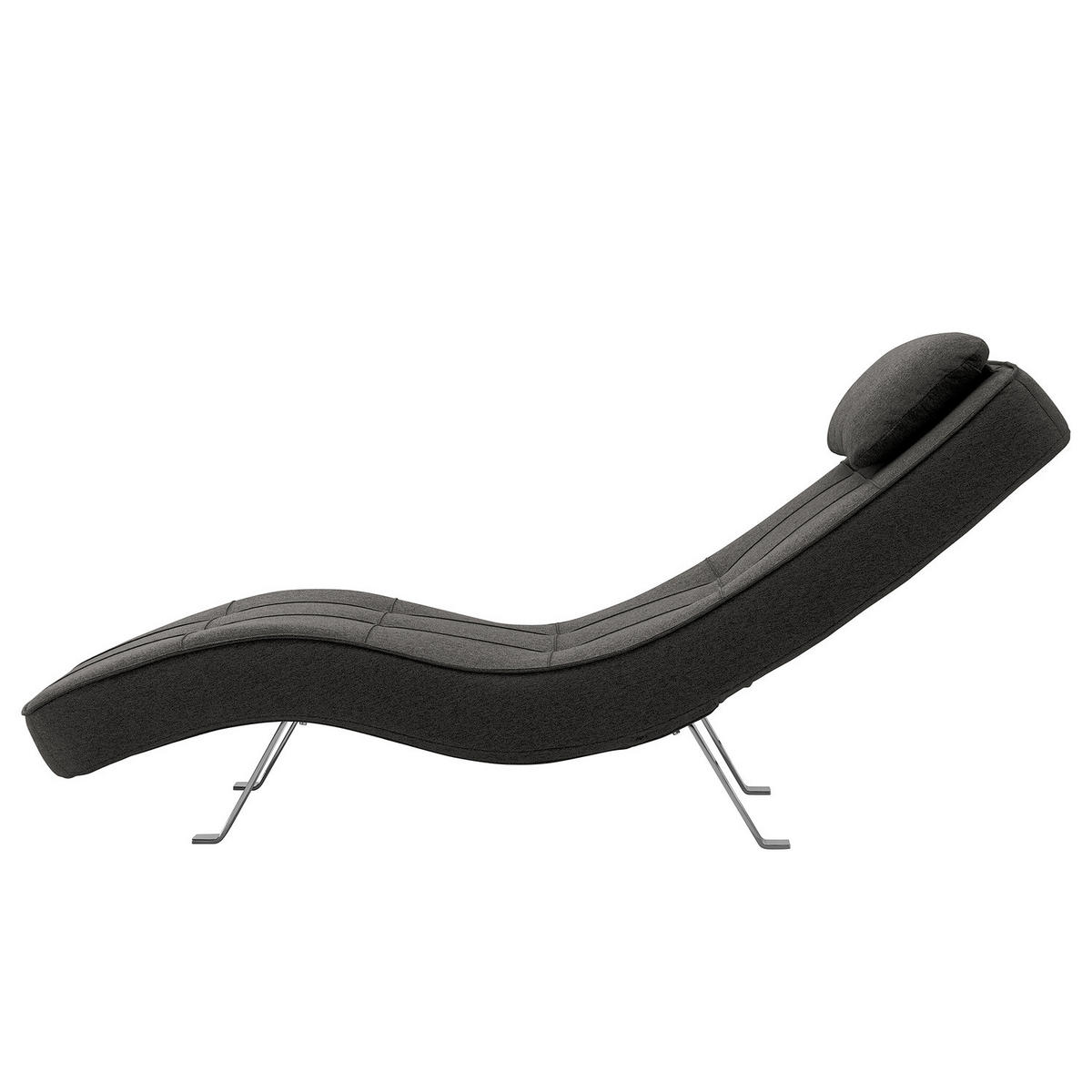 RELAXLIEGE - Chromfarben/Anthrazit, Textil/Metall (70/80/170cm) - home24