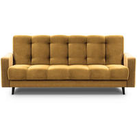 3-SITZER Schlafsofa Nancy Bis gelb - Gelb, Holz/Textil (220/89/93cm) - Beautysofa