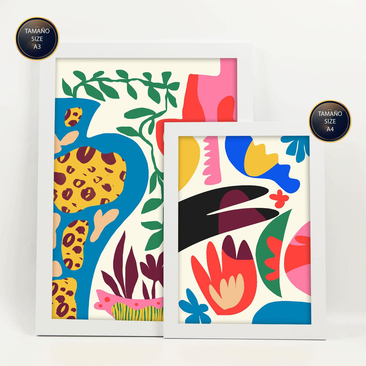 POSTER Set Mit 6 Erlöser Feen In Blume Zusammenfassung Ästhetische Dekorative Gemälde Für Ihr Wohnzimmer, Schlafzimmer, Zuhause A3 & A4 Weißer Rahmen - Weiß, Papier (29/3cm) - Nacnic