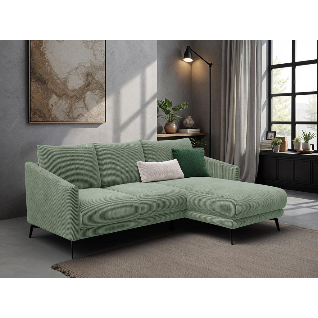 Thumbnail - Courtois Laville Ecksofa, Mintgrün, Textil, L-Form, 221x156 cm, Wohnzimmer, Sofas & Couches, Wohnlandschaften, Ecksofas