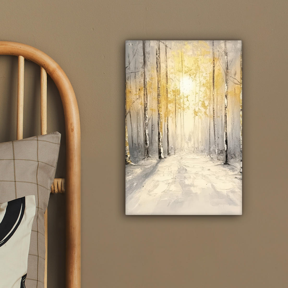 LEINWANDBILD Winter - Abstrakt - Schnee - Natur - Sonne 20x30 cm - Grau, Textil (20/30cm) - MuchoWow