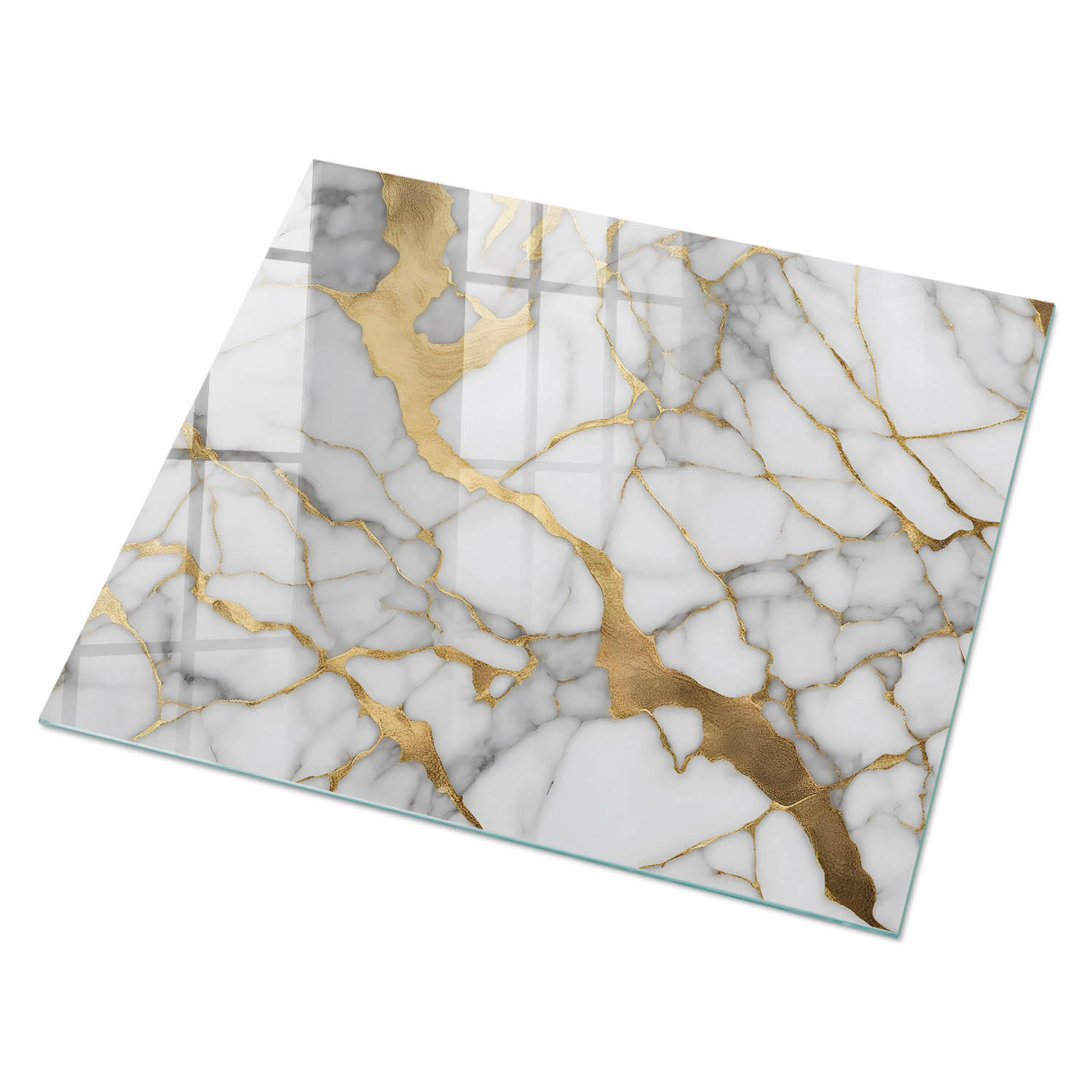 GLASPLATTE 80x60 cm – edler Marmor - Pink, Glas (0.4/80/60cm) - ArtPrintCave