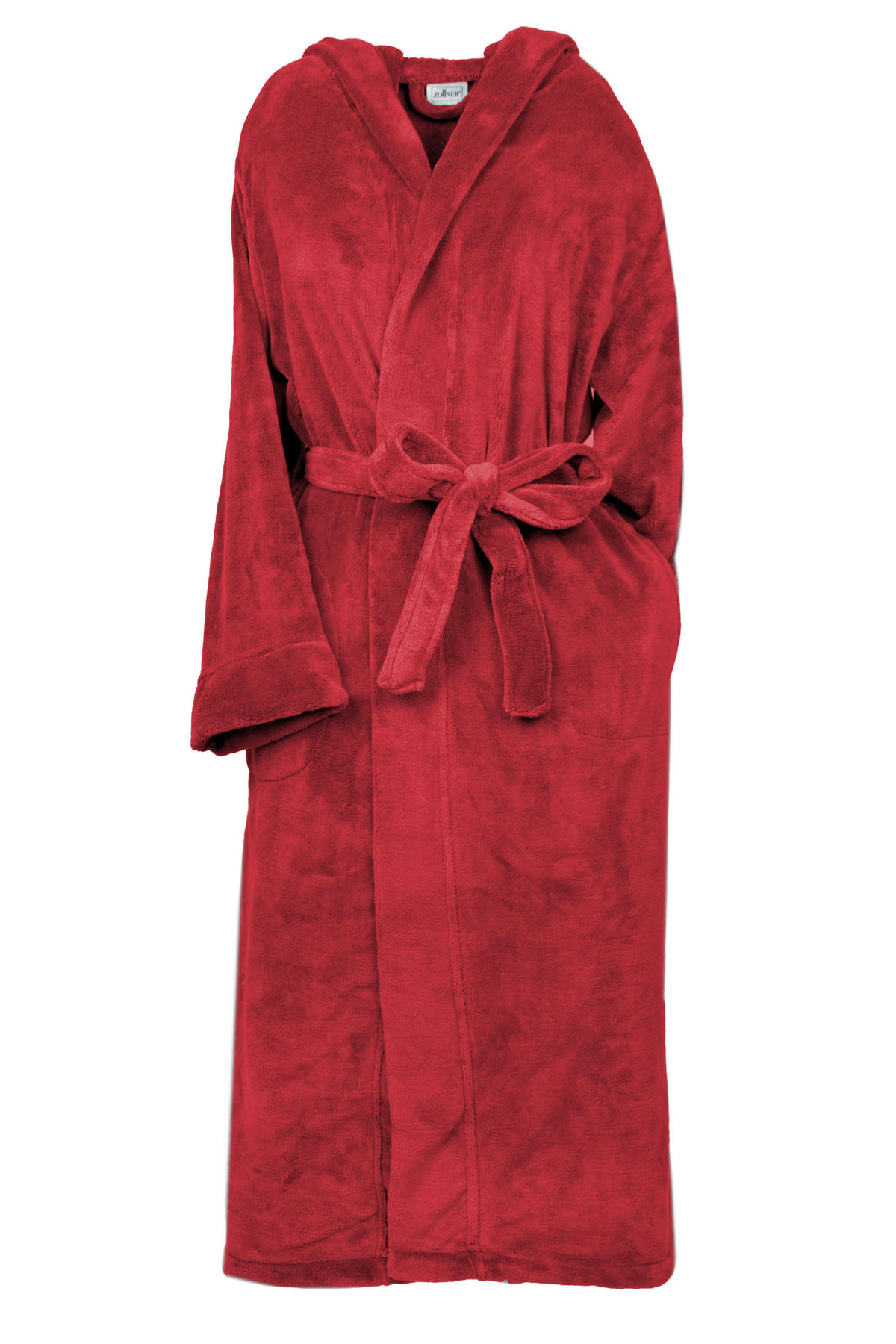 BADEMANTEL, XXL, 100% Polyester, Rot - Weinrot, Textil (XXLnull) - Zollner