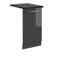 KRYT MYČKY NÁDOBÍ R-Line Antracitový vysoký lesk - antracitová/vysoce lesklá černá, kompozitní dřevo (45/81.8/1.6cm) - Vicco