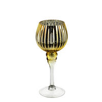 KERZENHALTER Donna Gold 12x12x27 cm Glas - Goldfarben, Glas (12/27/12cm) - Mondex