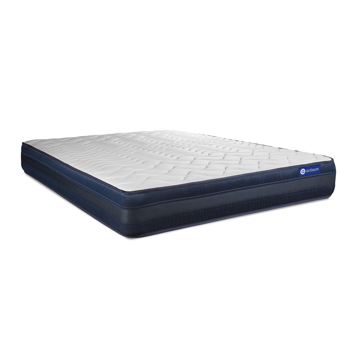 BETT Actimemo tech Memory-Schaum 140 x 210 cm h4 - Kit Bettgestell Weiß - Beige/Weiß, Karton/Holz (140/210cm) - ACTISOM