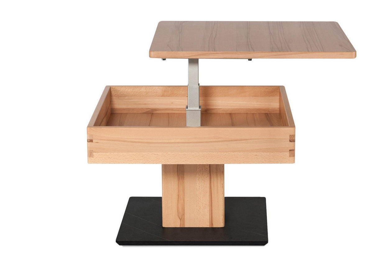 FUNKTIONSTISCH Cele 67x67x43 höhenverstellbar;diagonal verschiebbar Kernbuche - Kernbuche, Holz (67/67/43cm) - 58aufmkessel