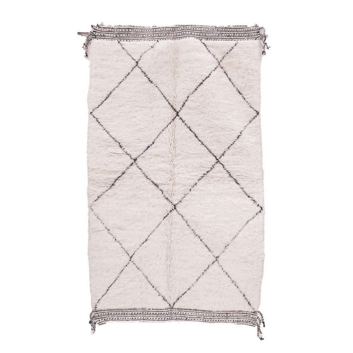 BERBERTEPPICH aus reiner Wolle 124x 210 cm - Beige, Naturmaterialien (124/210cm) - AFK Living