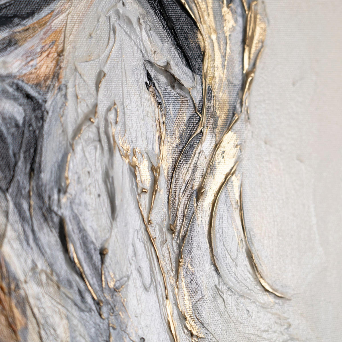 GEMÄLDE Bewegungsenergie Schattenfugenrahmen Grau 100x50 cm - Grau, Holz (100/50cm) - YS-art gallery