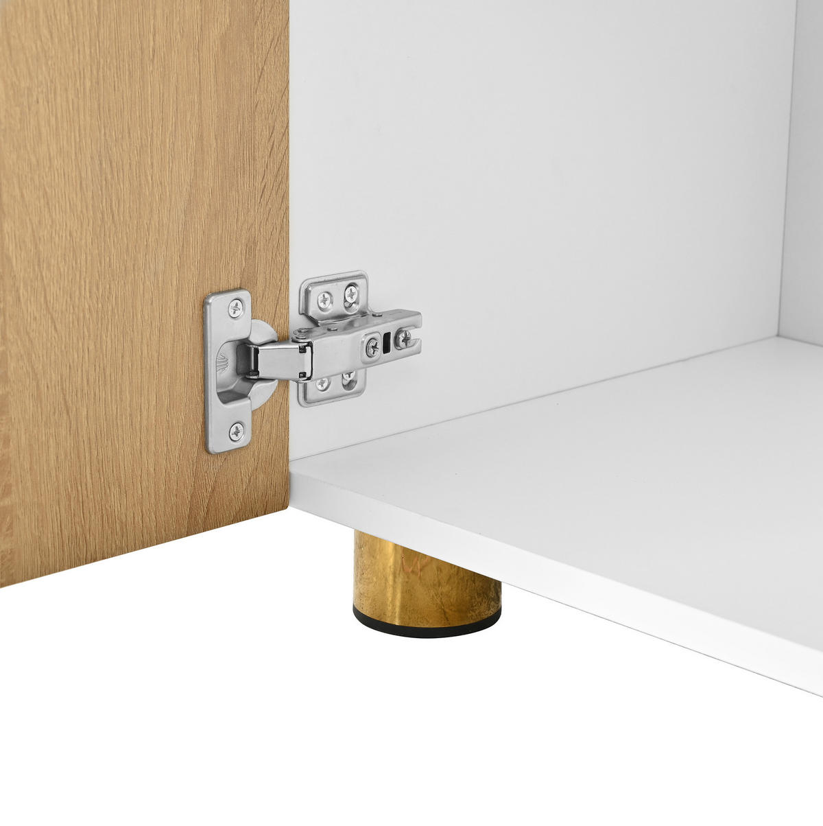 TV-SCHRANK mit 4 Türen 180 x 35 x 40 cm Natur Weiß - Birnbaumfarben, Holzwerkstoff (35/40/180cm) - Beauniv