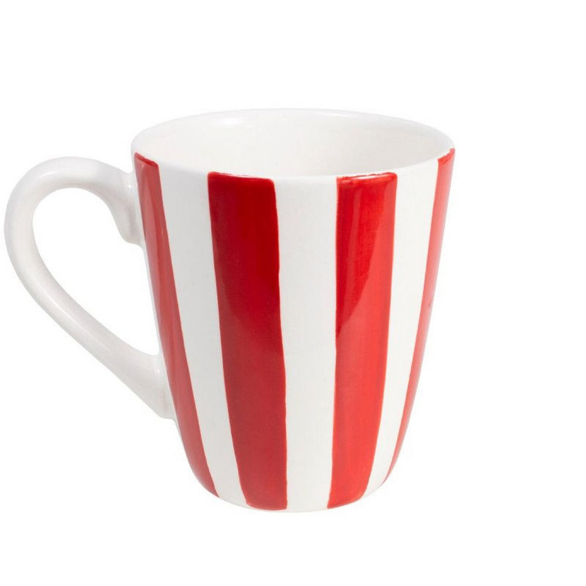 BECHER Roter Streifen in Rot - 350 ml - Multicolor, Keramik (0.35L) - Blond Amsterdam