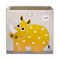 AUFBEWAHRUNGSBOX Nashorn 33x33x33cm - Naturfarben, Textil (33/33cm) - 3Sprouts