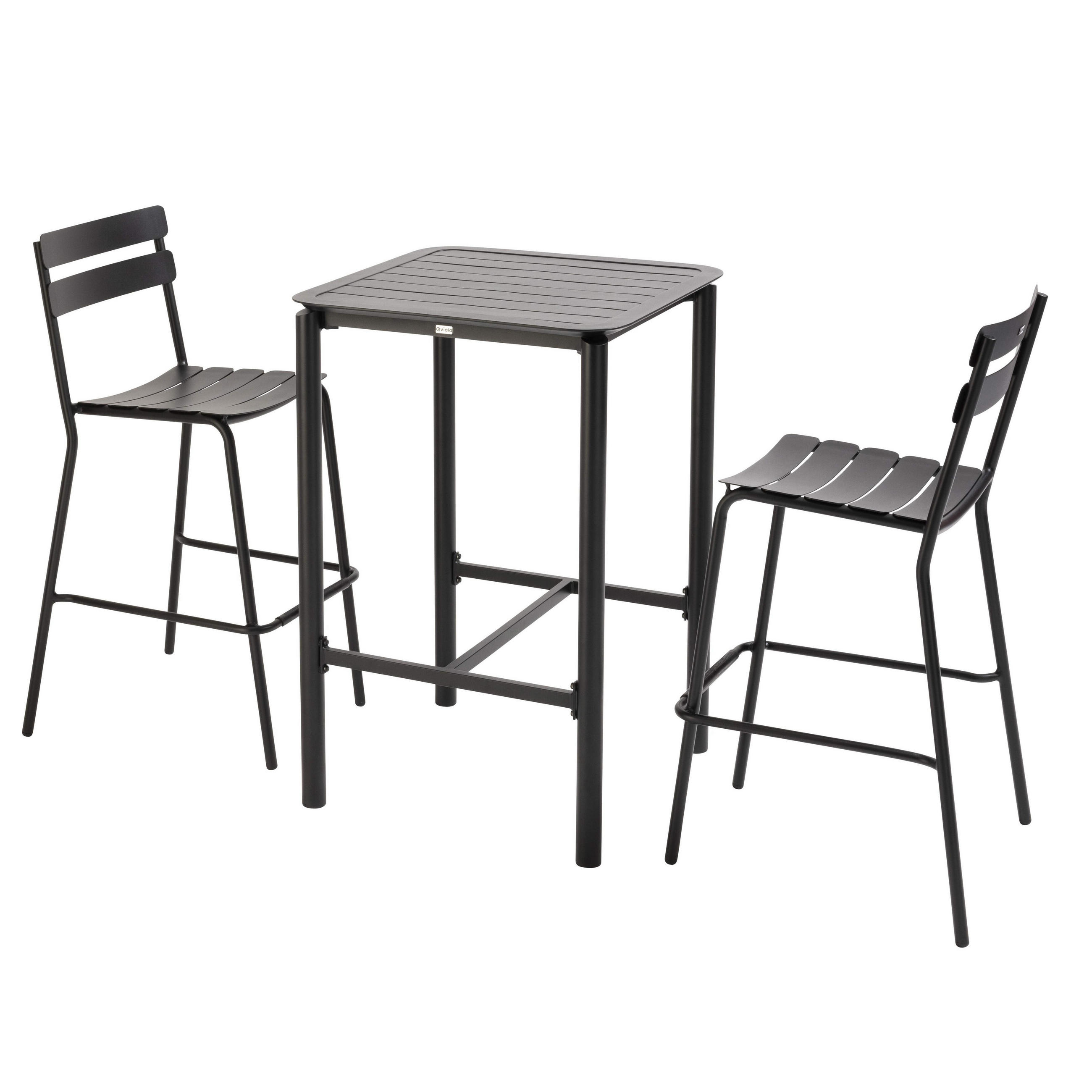 GARTENSET 3-tlg., Schwarz - Schwarz, Metall - Oviala