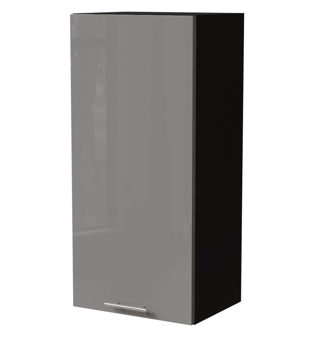 Feldmann-Wohnen Küchenhängeschrank Grau, Schwarz 45x96x32.5 cm