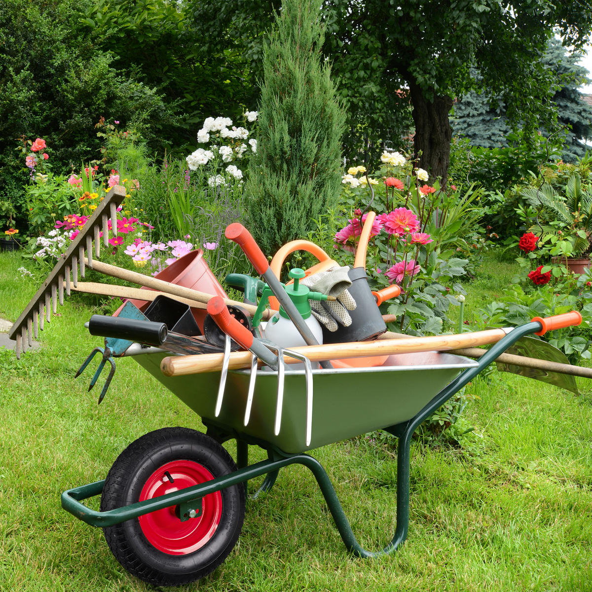 SCHUBKARRENRAD - Multicolor, Kunststoff/Metall (39/39/9cm) - Relaxdays