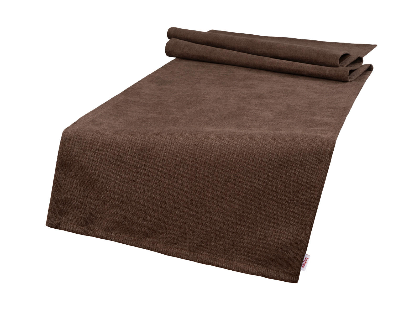 TISCHLÄUFER FarbTon Chenille-Haptik kaffee-braun 140/40 cm - Braun, Textil (40/140cm) - beties Heimtextil