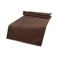 XL-TISCHLÄUFER FarbTon Chenille-Haptik kaffee-braun 220/40 cm - Braun, Textil (40/220cm) - beties Heimtextil