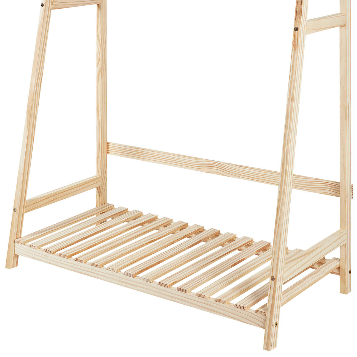 KLEIDERSTÄNDER Bambusholz hellbraun 135 cm Baker - Hellbraun, Holz (80/135/39cm) - Beliani