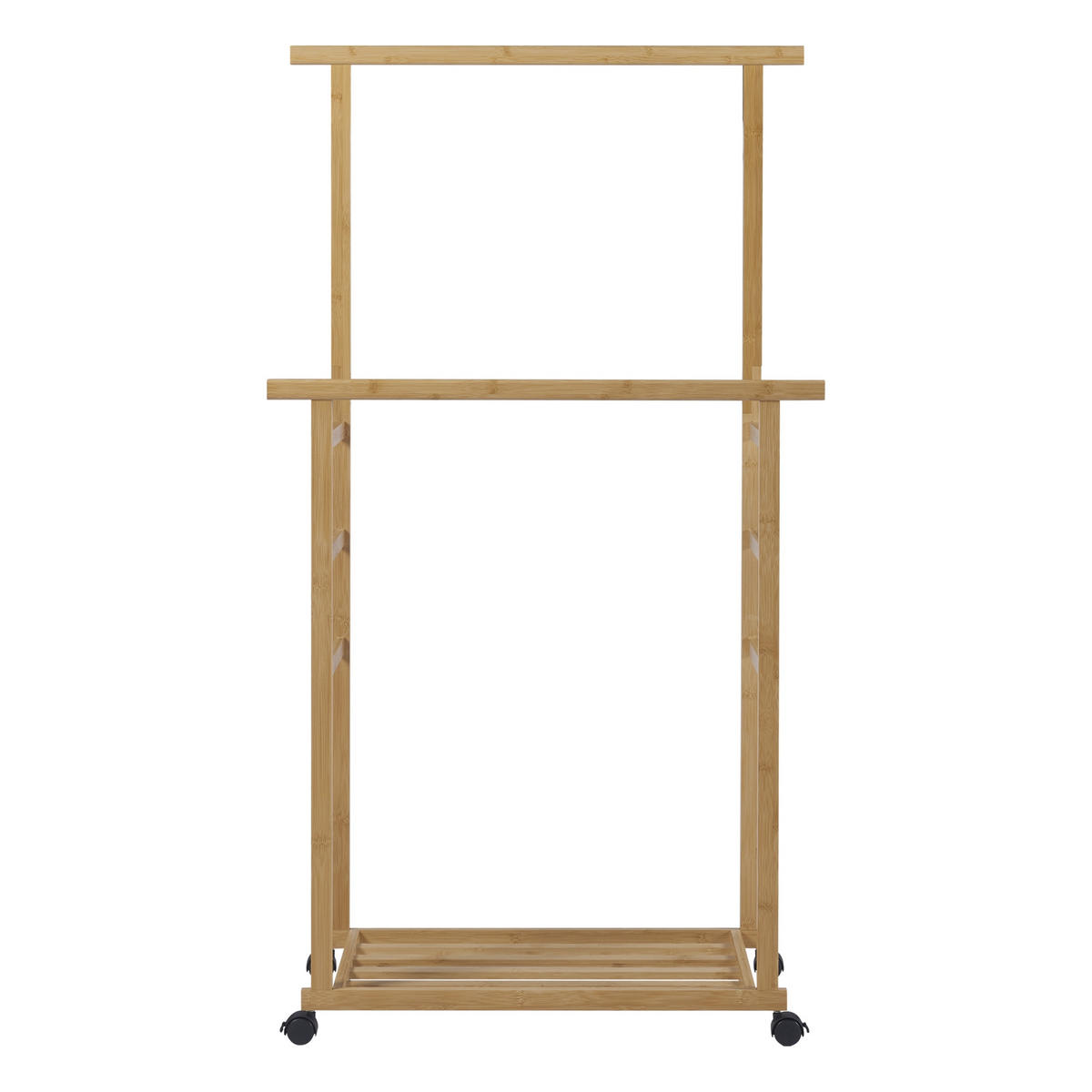 ROLLGARDEROBE Ilmajok - Naturfarben, Holz (70/147/36cm) - [en.casa]